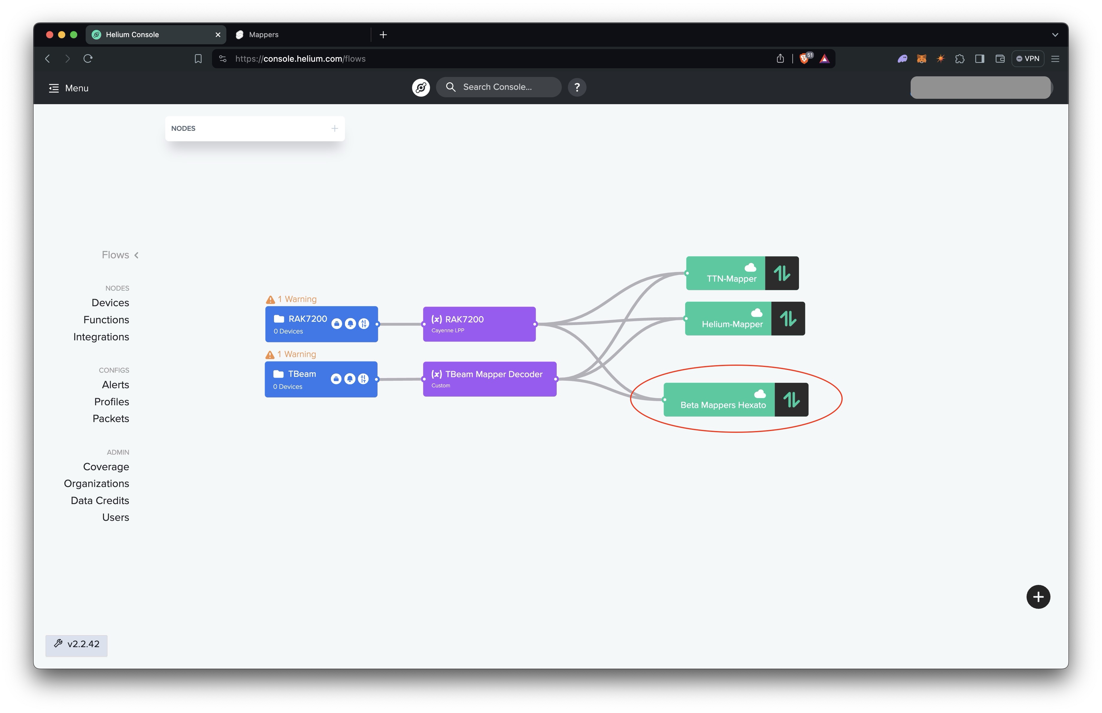 helium console integration flow